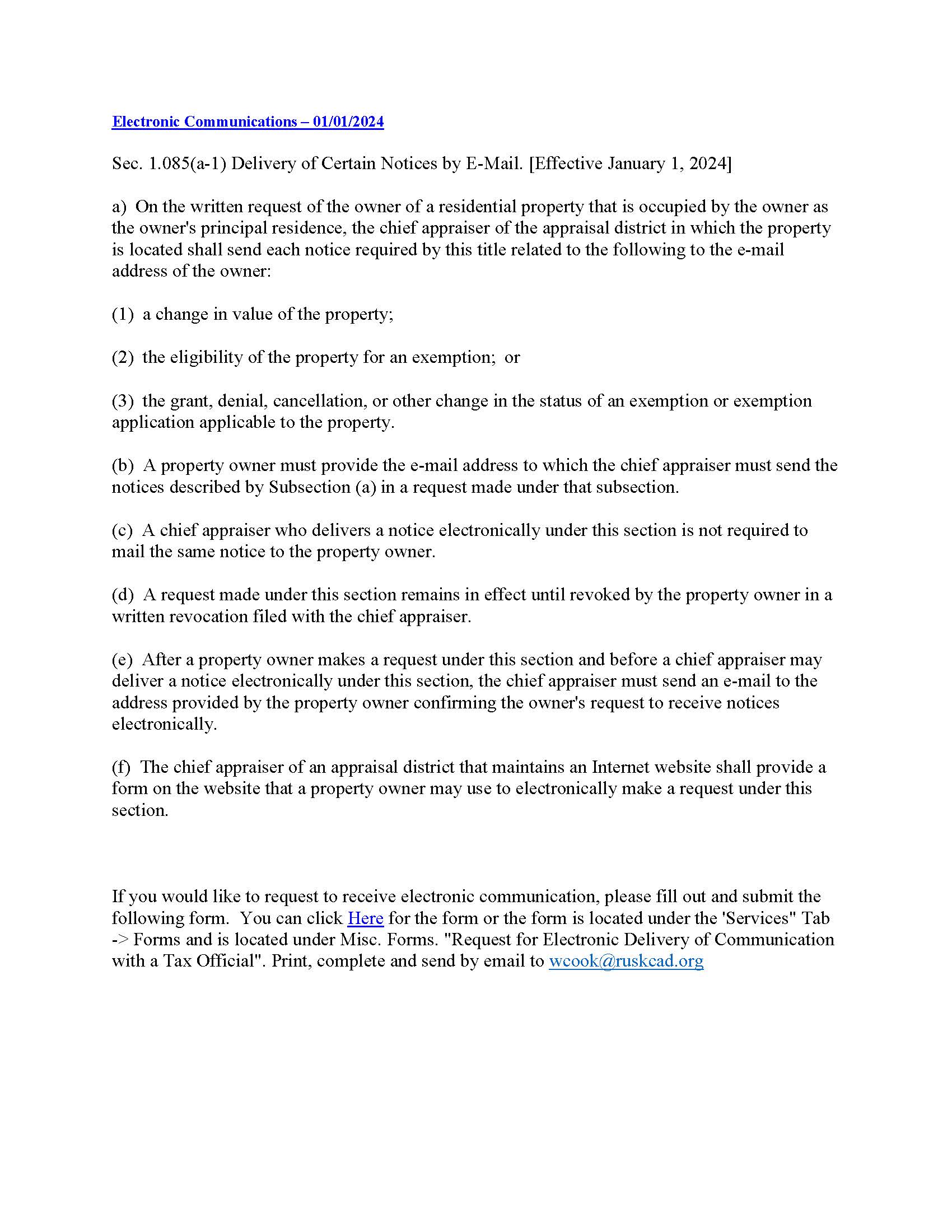 Rusk County Appraisal District